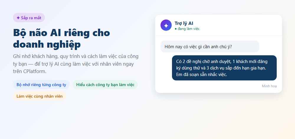 Sắp ra mắt: Bộ não AI riêng cho doanh nghiệp